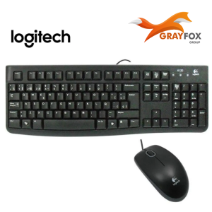 kit teclado logitech mk120 negro