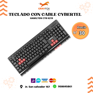teclado con cable cybertel