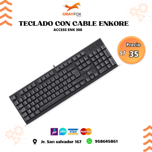 teclado con cable enkore