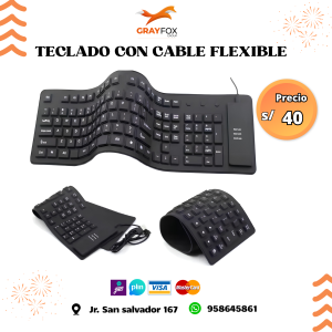 teclado con cable flexible