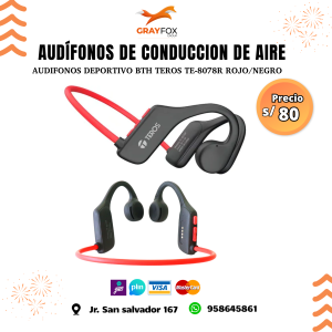 audÍfonos deportivo de conduccion de aire teros