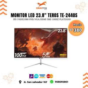 monitor led 23.8" teros te 2440s