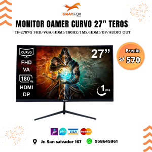 monitor gamer curvo 27" teros te 2787g